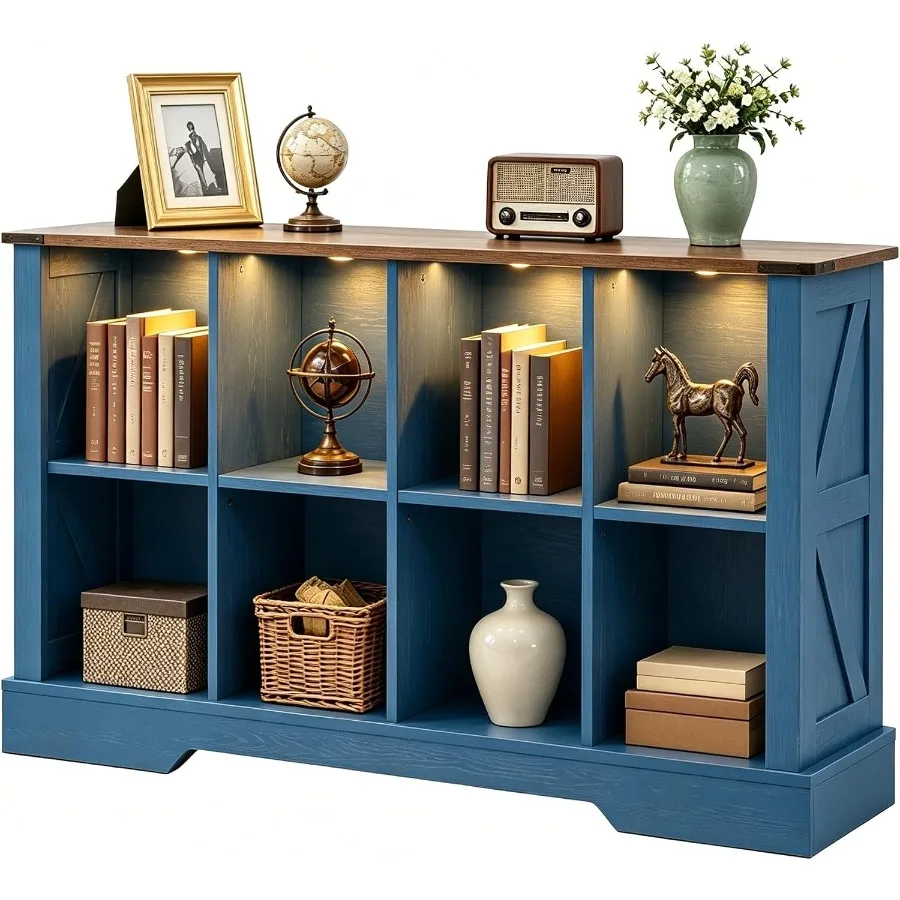 Bookshelf - 8-delige opbergset, boekenkast met twee niveaus