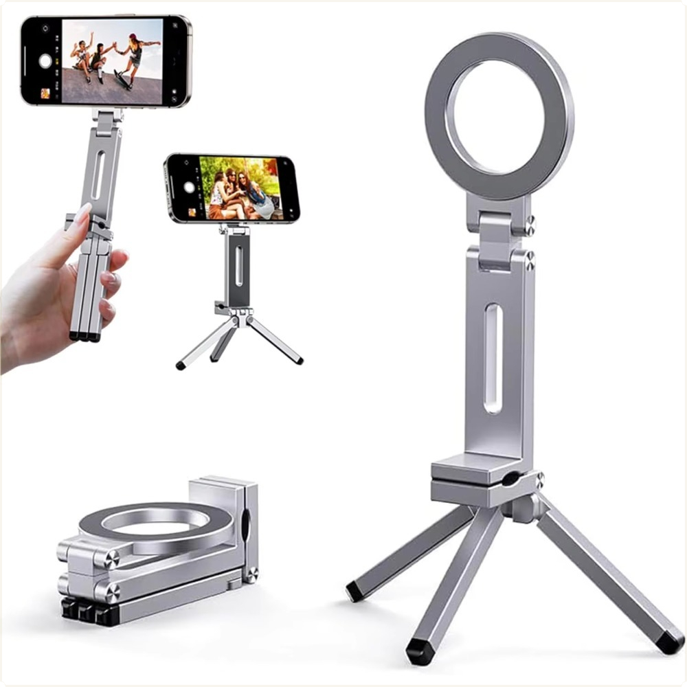 Standing Desk - Magnetische, opvouwbare telefoonstatief, draagbaar, met verstelbare