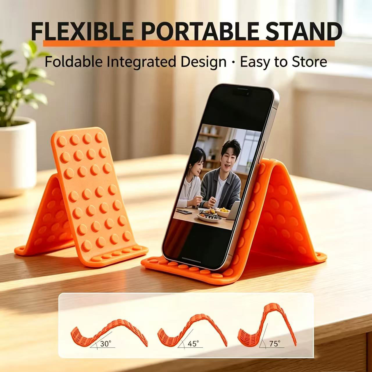 Standing Desk - Draagbare universele telefoonstandaard, hoekverstelbaar, siliconen houder