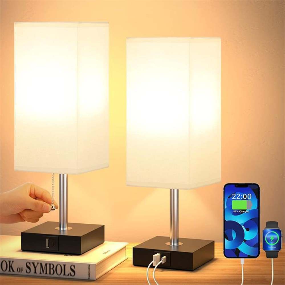 Desk Lamp - Moderne bureaulamp met stoffen kap, aanraakbediening