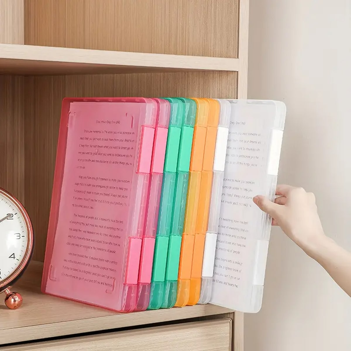 File Cabinet - 1pc meerlaagse draagbare archiefdoos, draagbare transparante