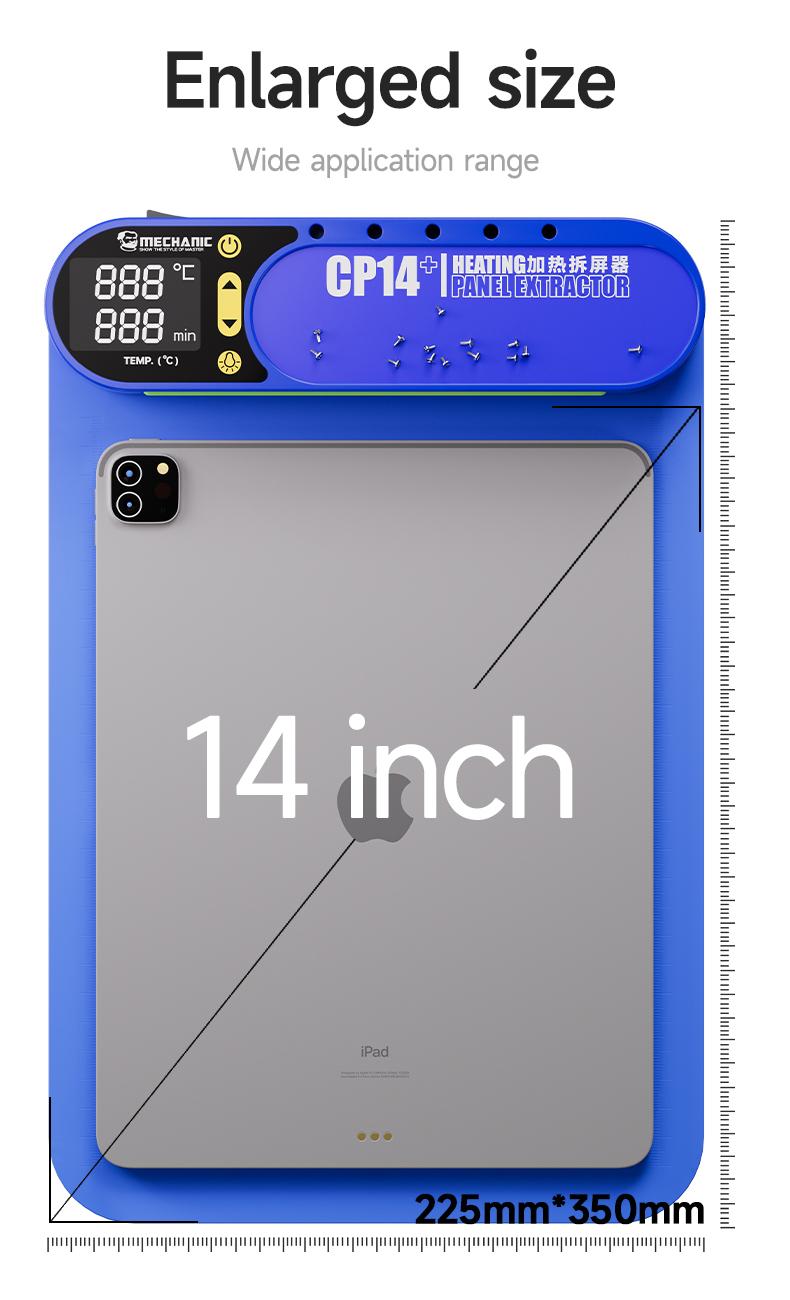 Partition Screen Divider - MONTEUR CP14 LCD-schermscheider met LED-stofdetectielicht, schermverwarmingskussen