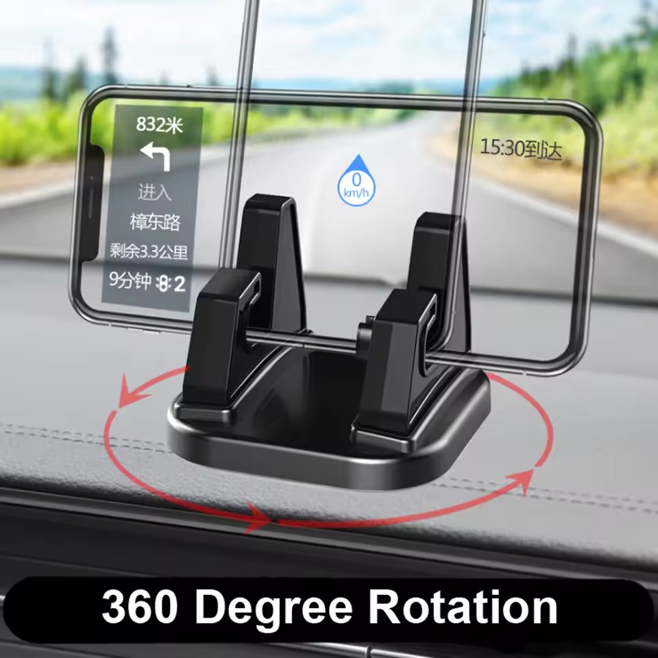 Mobile Pedestal Cabinet - Universele autotelefoonhouder 360 graden draaibaar siliconen