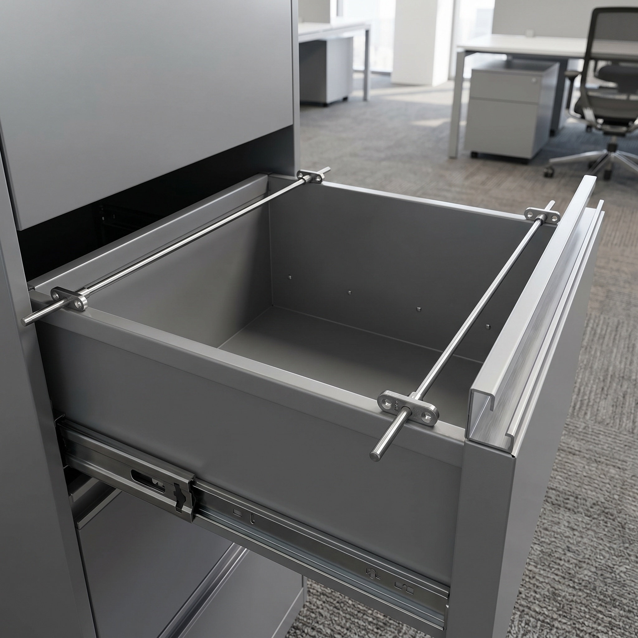 File Cabinet - Roestvrijstalen hangbare bestandsbalk 50 cm voor