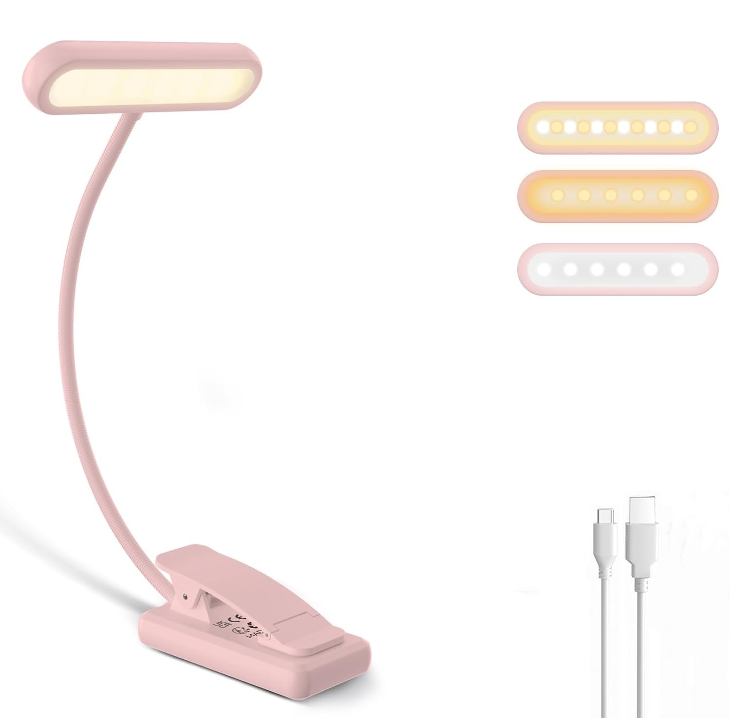 Leeslamp Boekklem Zwart/Wit/Ro - Desk Lamp recensie en prijs