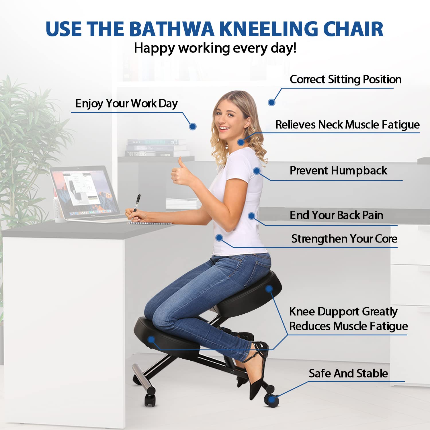 Ergonomische knielstoel voor k - Office Chair recensie en prijs