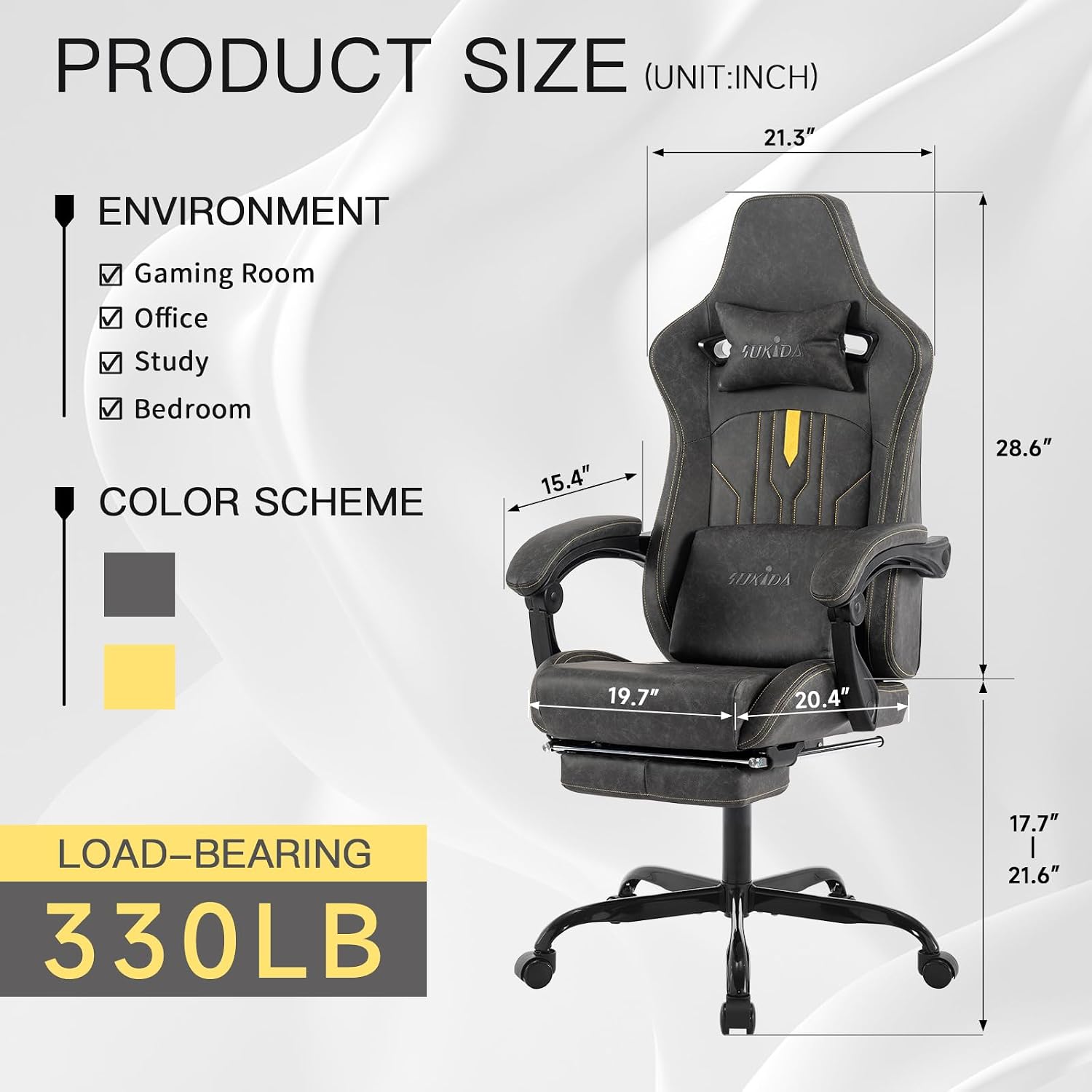 Gamingstoel met voetsteun, erg - Office Chair recensie en prijs