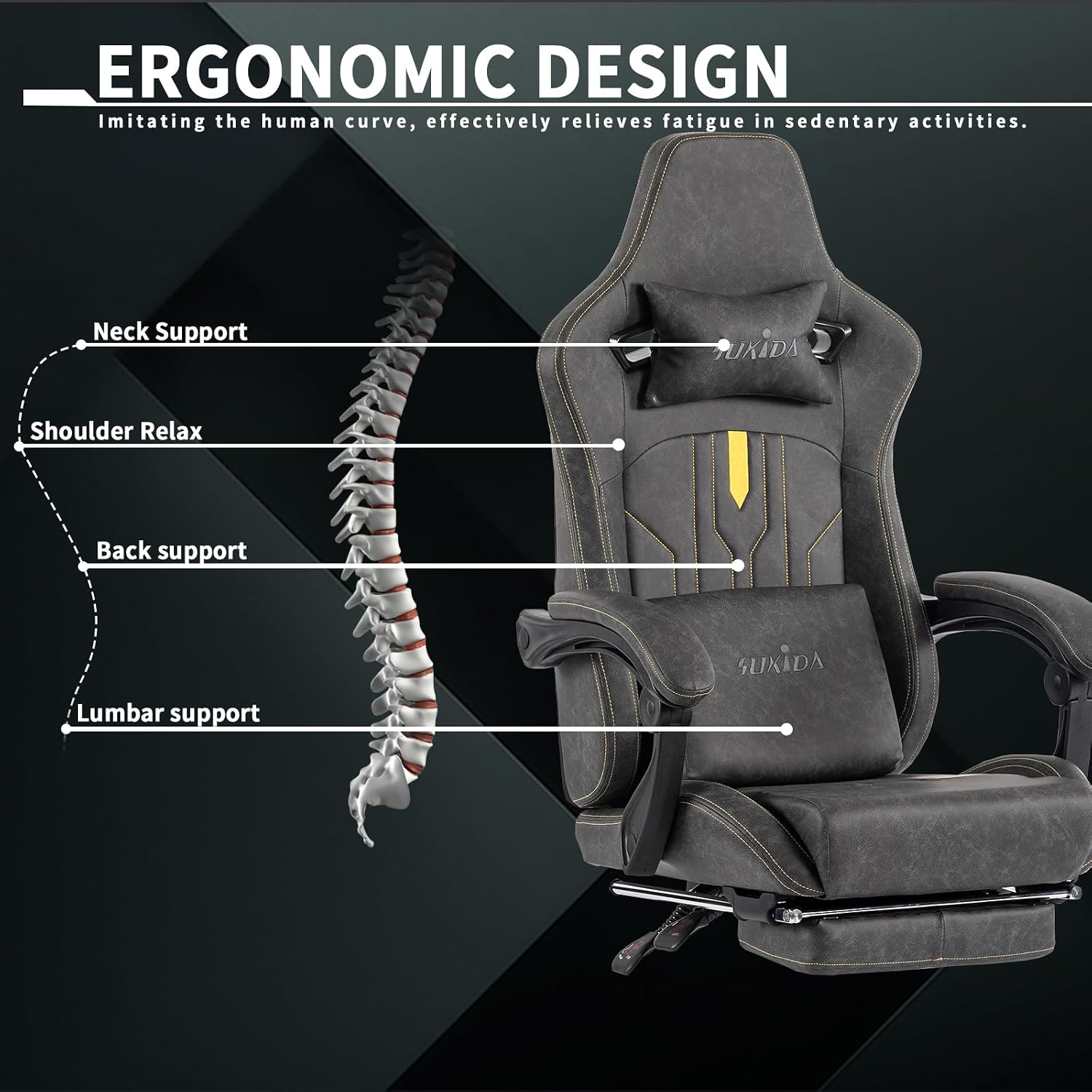 Gamingstoel met voetsteun, erg - Office Chair recensie en prijs
