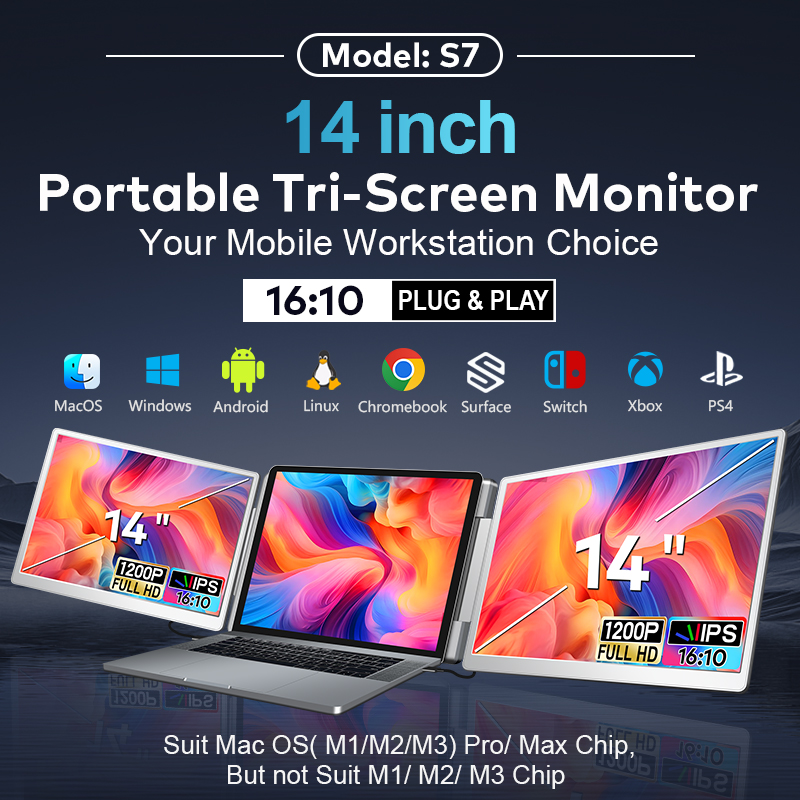 Dubbel scherm Draagbare LCD-mo - Monitor Stand recensie en prijs