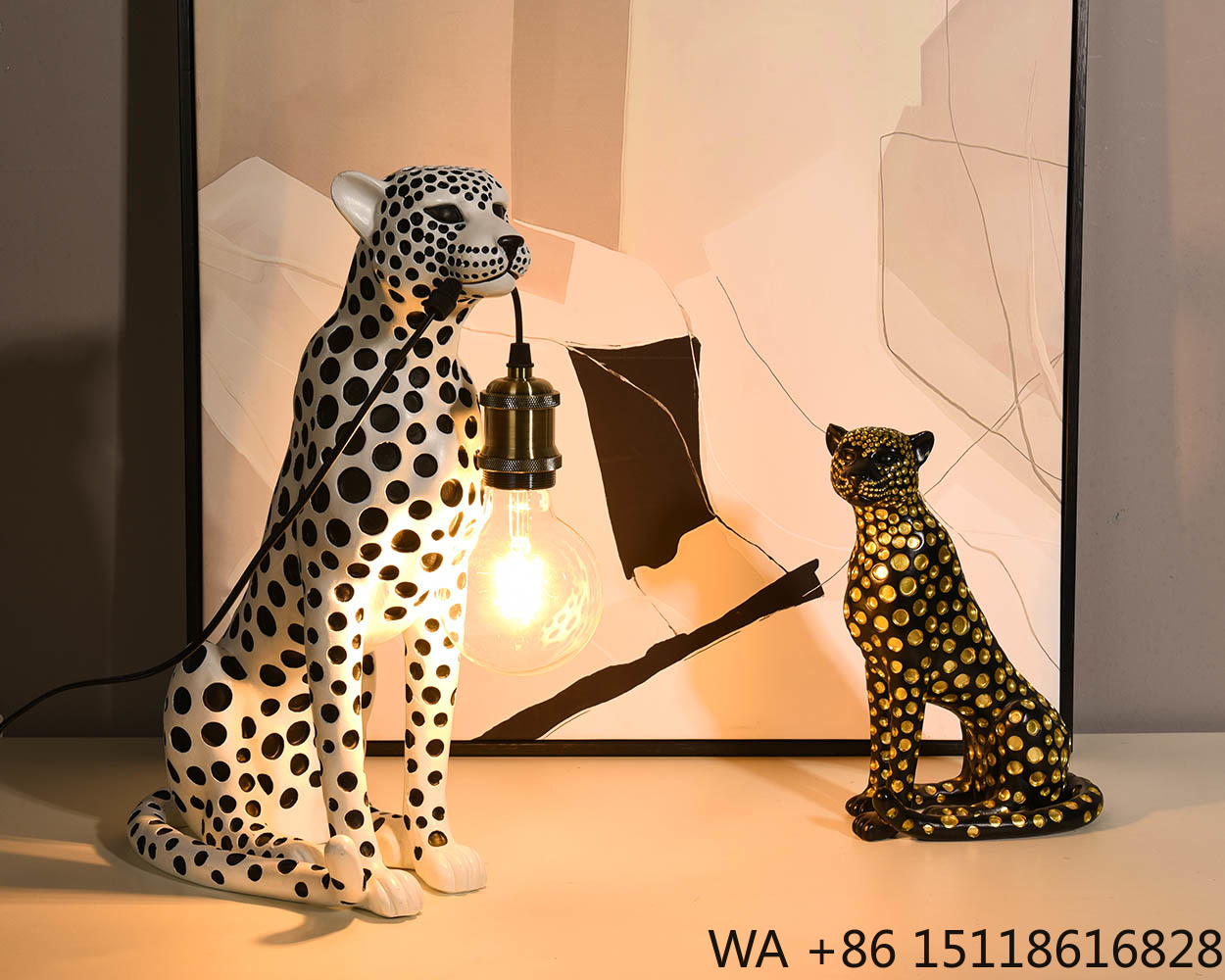 Moderne kunst dierenluipaard h - Office Furniture Brands recensie en prijs