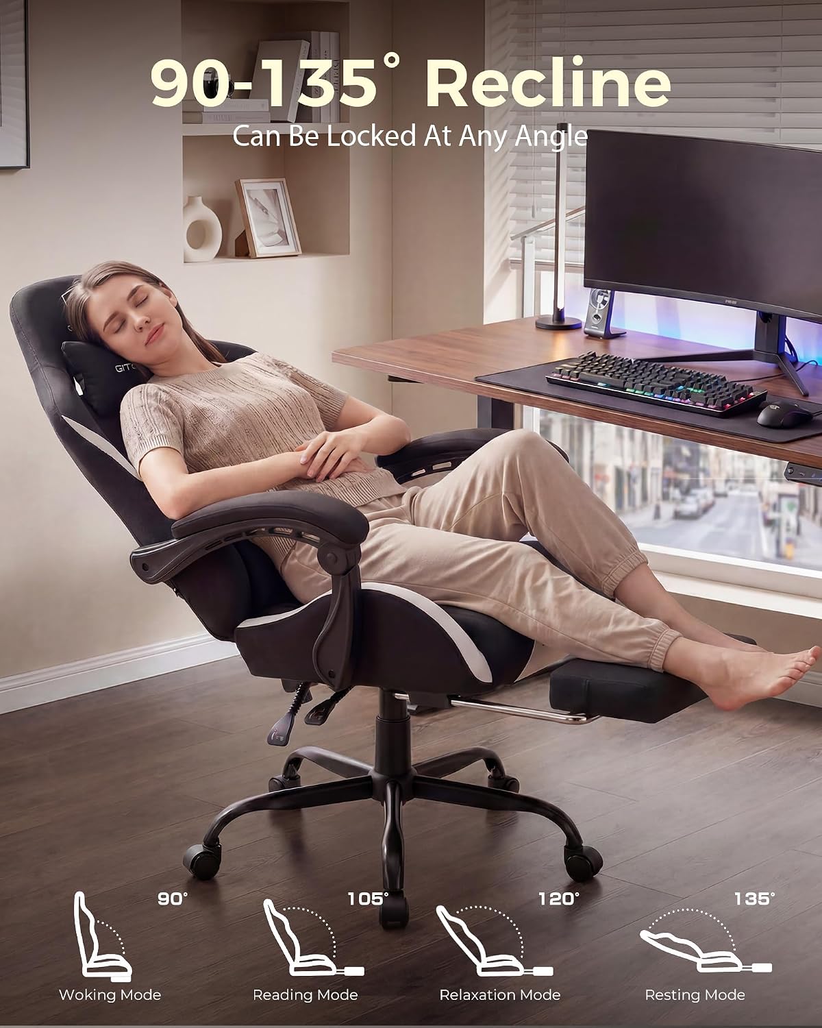 LUCKRACER Gamingstoel voor gro - Office Chair Cushion recensie en prijs