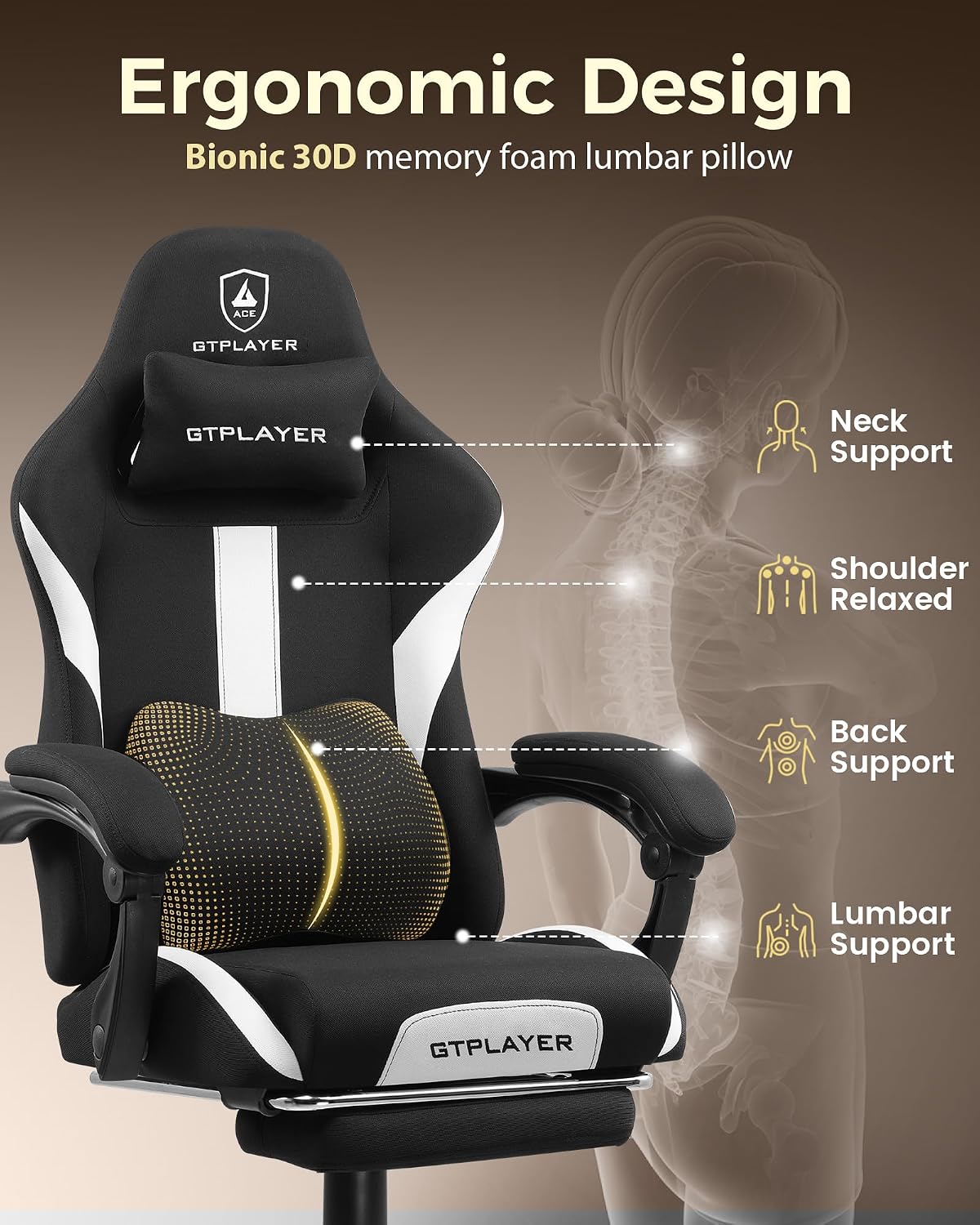 LUCKRACER Gamingstoel voor gro - Office Chair Cushion recensie en prijs